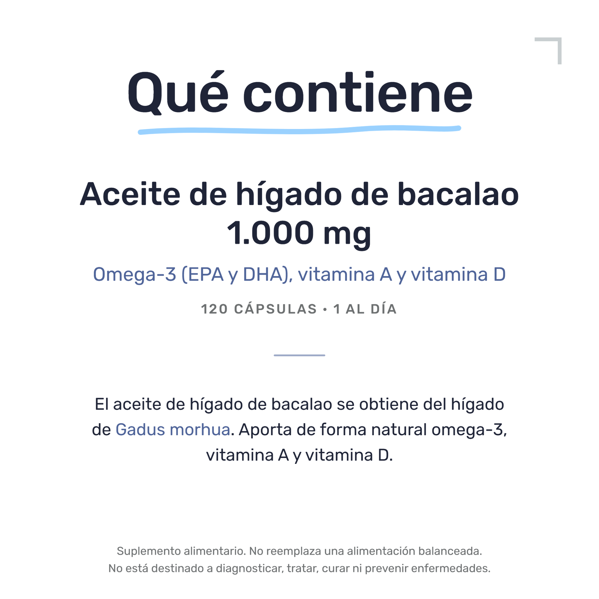 Aceite de Higado de Bacalao 1000 Mg [120 Cápsulas] — imagen 7