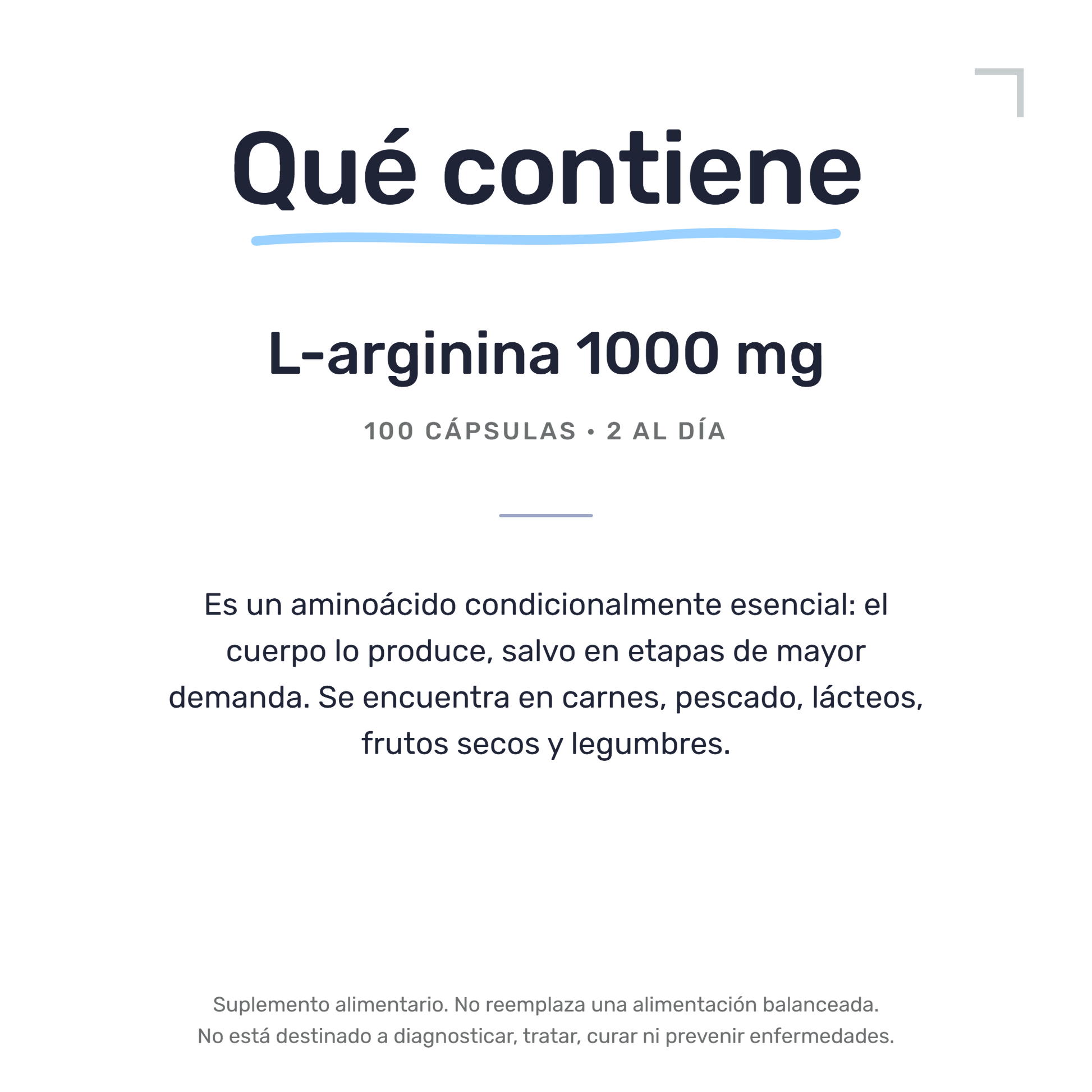 L-Arginina 1000 mg [100 Cápsulas] — imagen 7