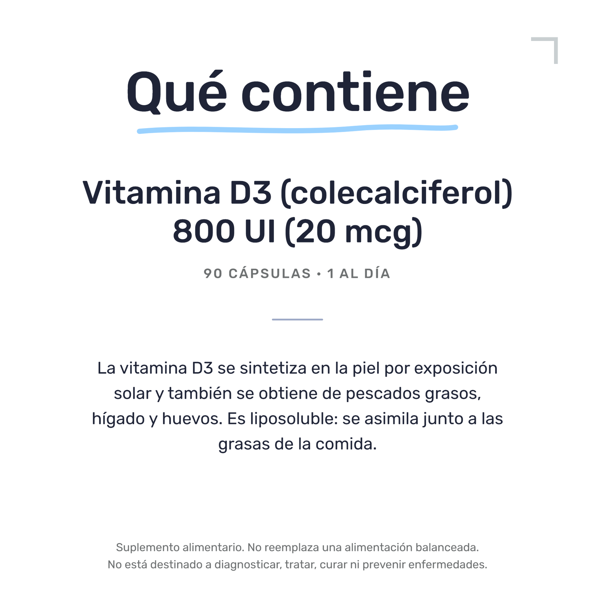 Vitamina D3 800UI [90 Cápsulas] — imagen 7